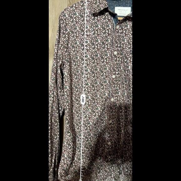 Paper denim & Cloth Easy Iron Button Front Shirt  Floral Sz Medium Mens Slim - Picture 3 of 5